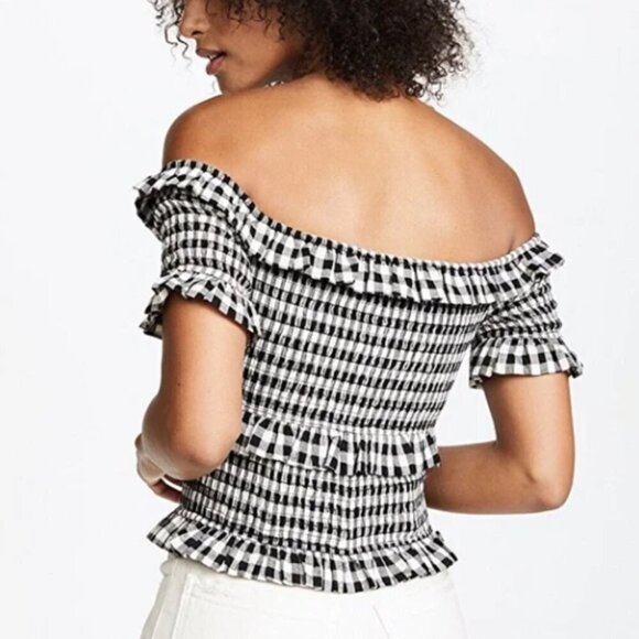 πNWT Anthropologie Moon River Gingham Top // Size M // Rare/Hard to Find! π - Picture 4 of 7